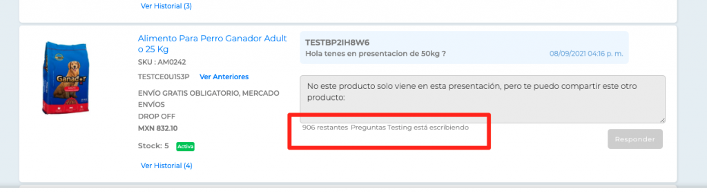 Otro operador esta respondiendo esta pregunta de Mercado Libre